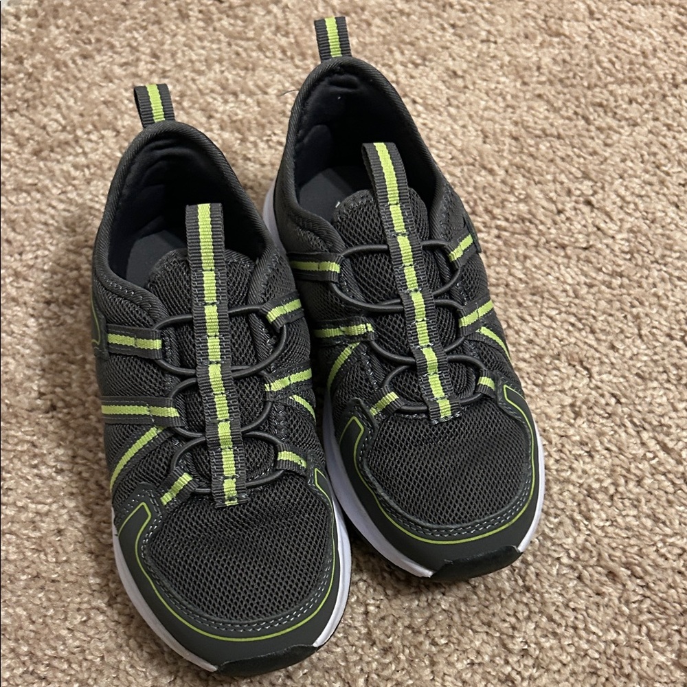 Athletic Works Kids Gray and Lime Sneakers